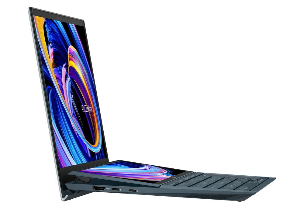 Laptop 14" ASUS Zenbook Duo UX482EG, Celestial Blue, Intel Core i7-1165G7, 16GB/512GB, Windows 10 Pro 64-bit 3