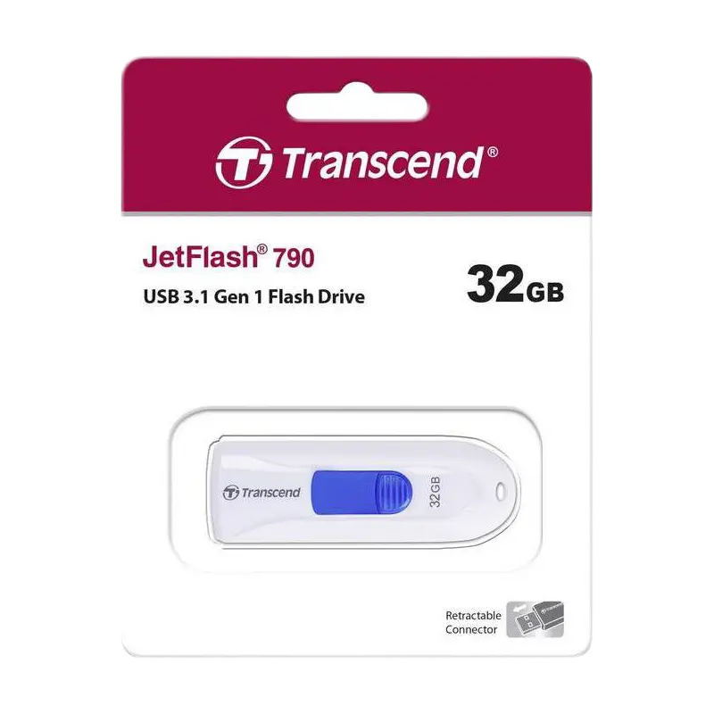 USB Flash Drive Transcend JetFlash 790, 32GB, Alb 4
