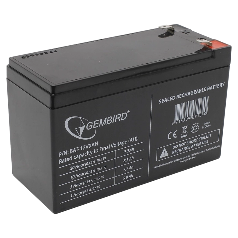 Батарея для ИБП Gembird BAT-12V9AH, Black