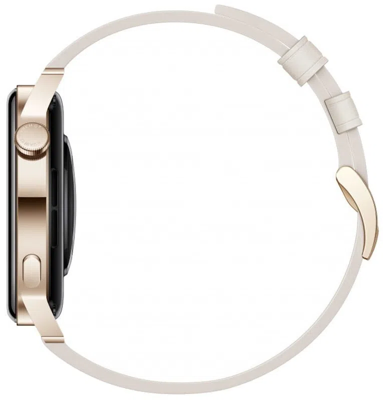 Ceas inteligent Huawei GT3 42mm Elegant Light Gold White Leather Strap 3