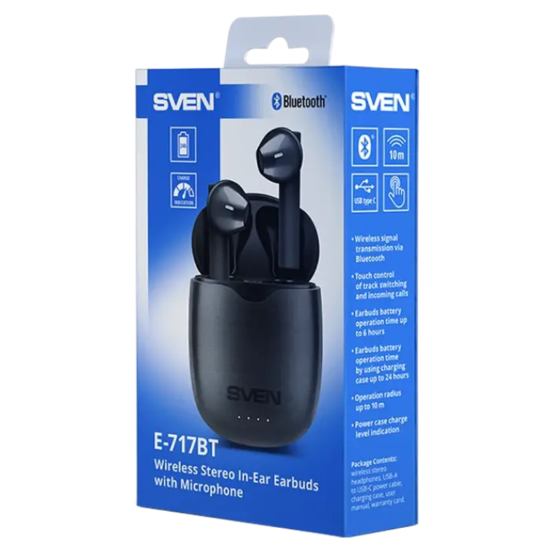 Наушники SVEN E-717BT, Беспроводные, Черный 6
