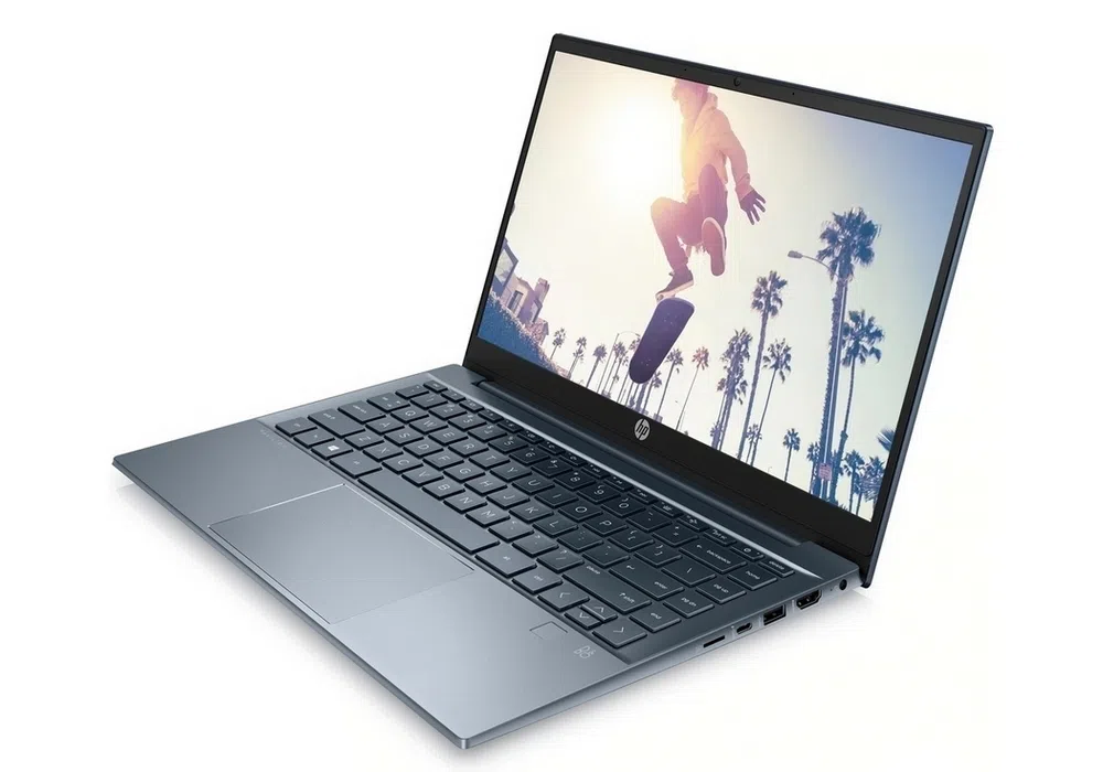Laptop 14" HP Pavilion 14-ec0008ur, Fog Blue, AMD Ryzen 5 5500U, 8GB/512GB, FreeDOS 3