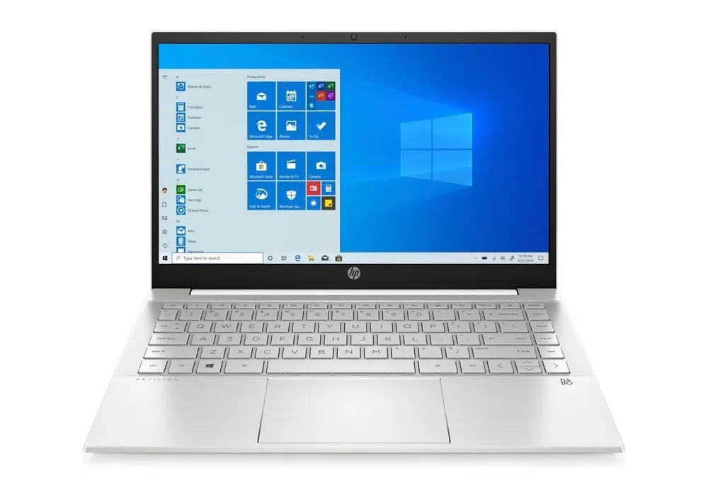 Ноутбук 14" HP Pavilion 14-ec0034ur, Natural Silver, AMD Ryzen 5 5500U, 8Гб/512Гб, FreeDOS