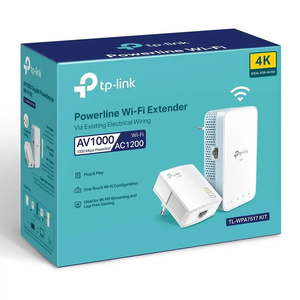 Powerline Adapter/Access Point Wi-Fi AC TP-Link, TL-WPA7517 KIT, AV1200, 1xGbit Port 4