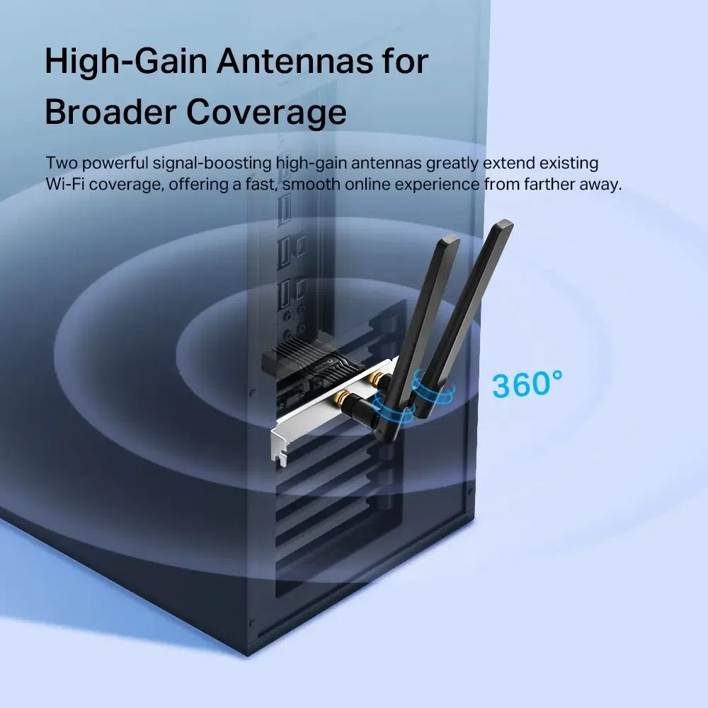 PCIe Wi-Fi 6 Dual Band LAN/Bluetooth 5.2 Adapter TP-LINK "Archer TX55E", 3000Mbps, OFDMA 4