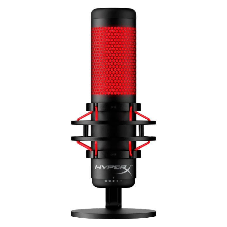 Microfon pentru streaming HyperX QuadCast, Black/Red, [4P5P6AA]