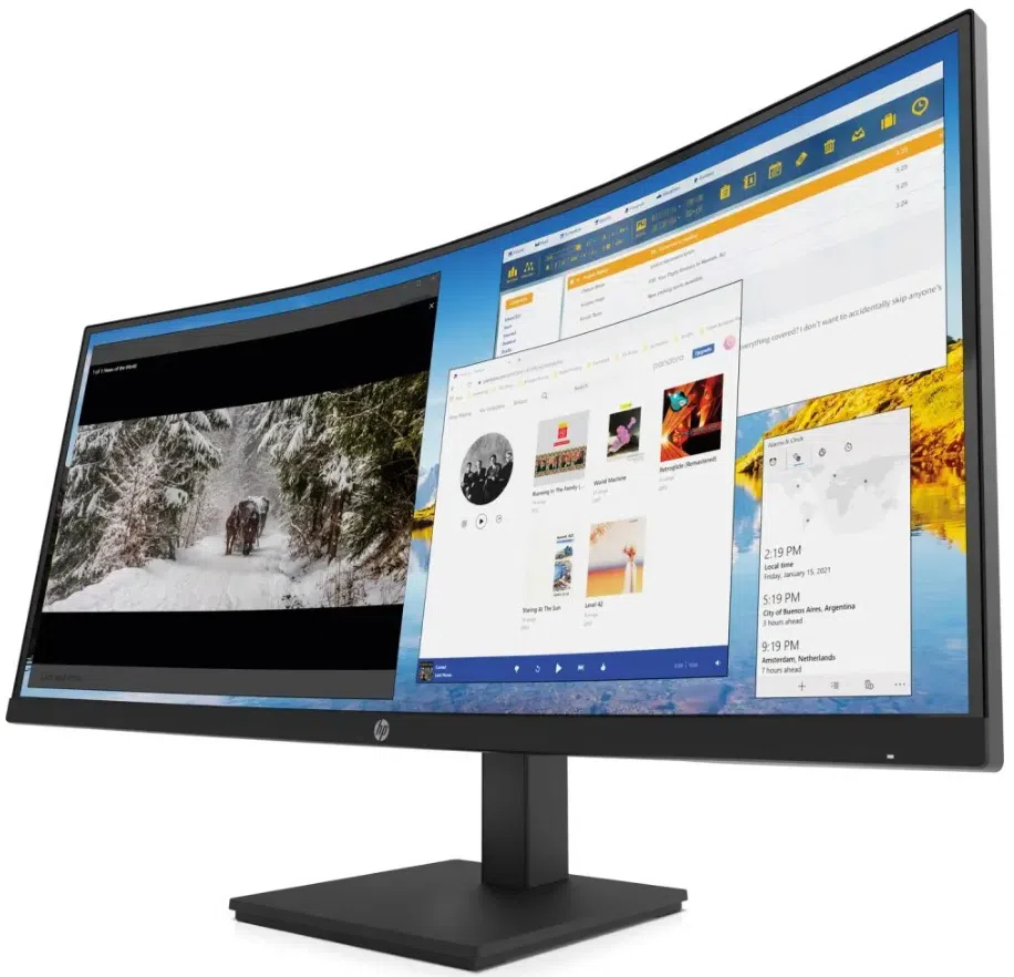 Monitor Hp M34d Curved Black (3B1W4AA) 3