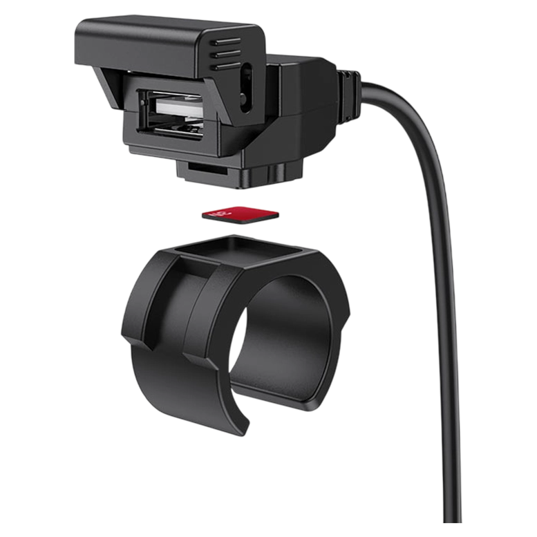 USB зарядное устройство для мотоцикла HOCO Z45, Black