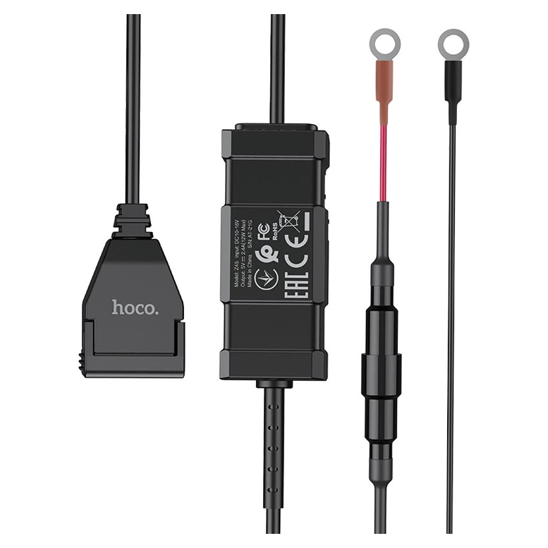 USB зарядное устройство для мотоцикла HOCO Z45, Black 2