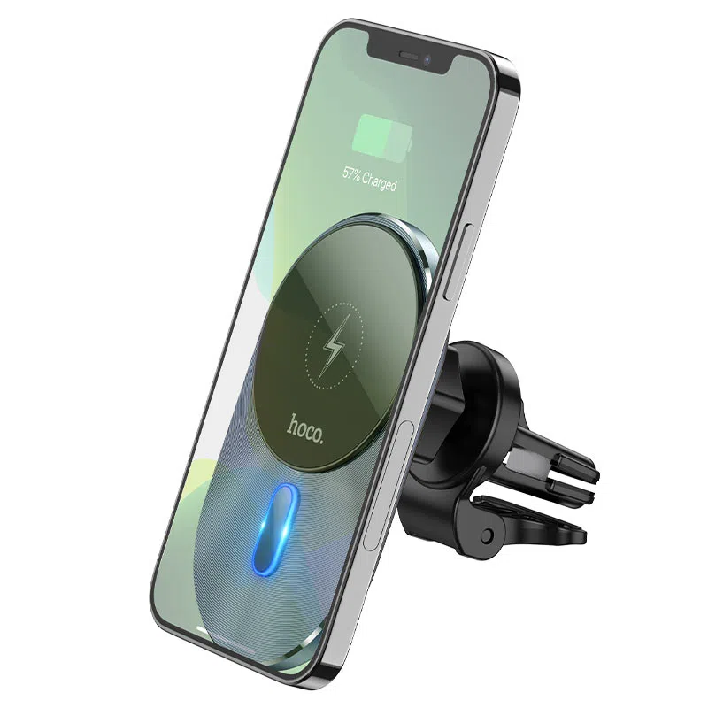 HOCO CA91 Magic magnetic wireless fast charging car holder Gray 4