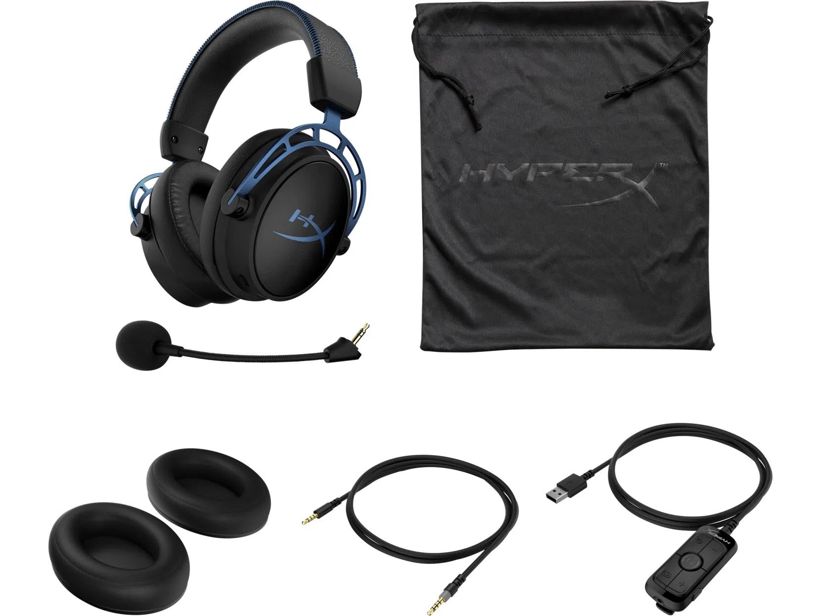 Игровые наушники HyperX Cloud Alpha S , black/blue [4P5L3AA] 6