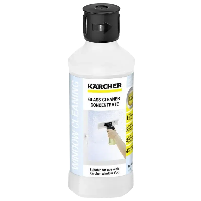 Концентрированное моющее средство для мытья стеклянных поверхностей Karcher 6.295-772.0 RM 500*, 500 мл