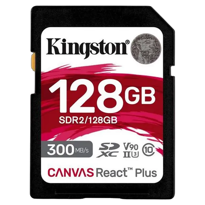 Карта памяти Kingston Canvas React Plus, 128ГБ, Black