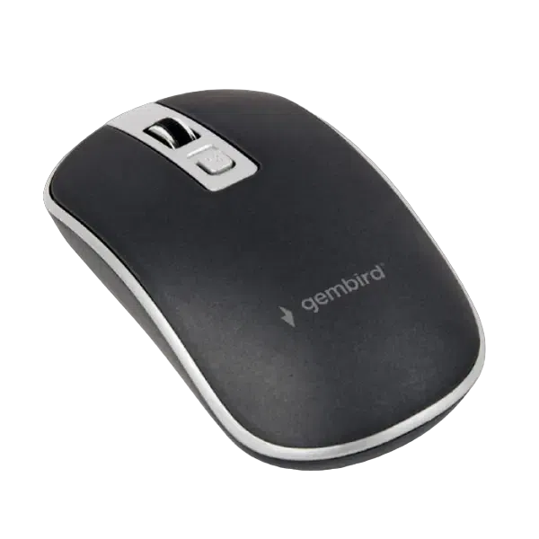 Mouse Wireless Gembird MUSW-4B-06-BS, Black/Silver 3
