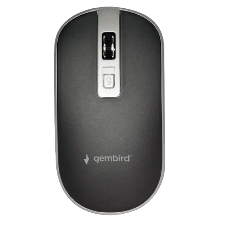 Mouse Wireless Gembird MUSW-4B-06-BS, Black/Silver