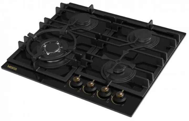 Газовая панель Vesta BH6060IСG/RBL, Black 2