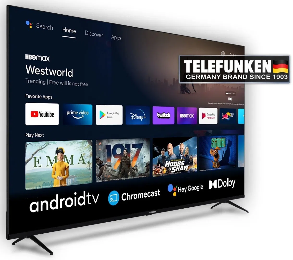 Televizor Telefunken 65" 65QUA9340 Black 3