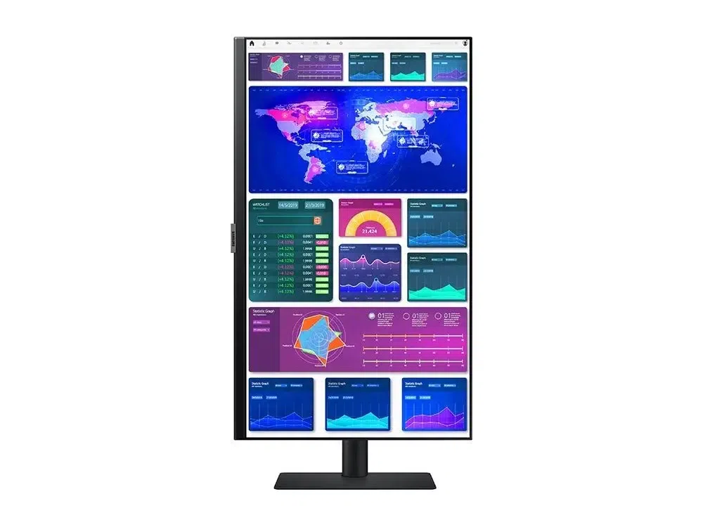 27" Монитор Samsung S60UA, IPS 2560x1440 WQHD, Чёрный 5
