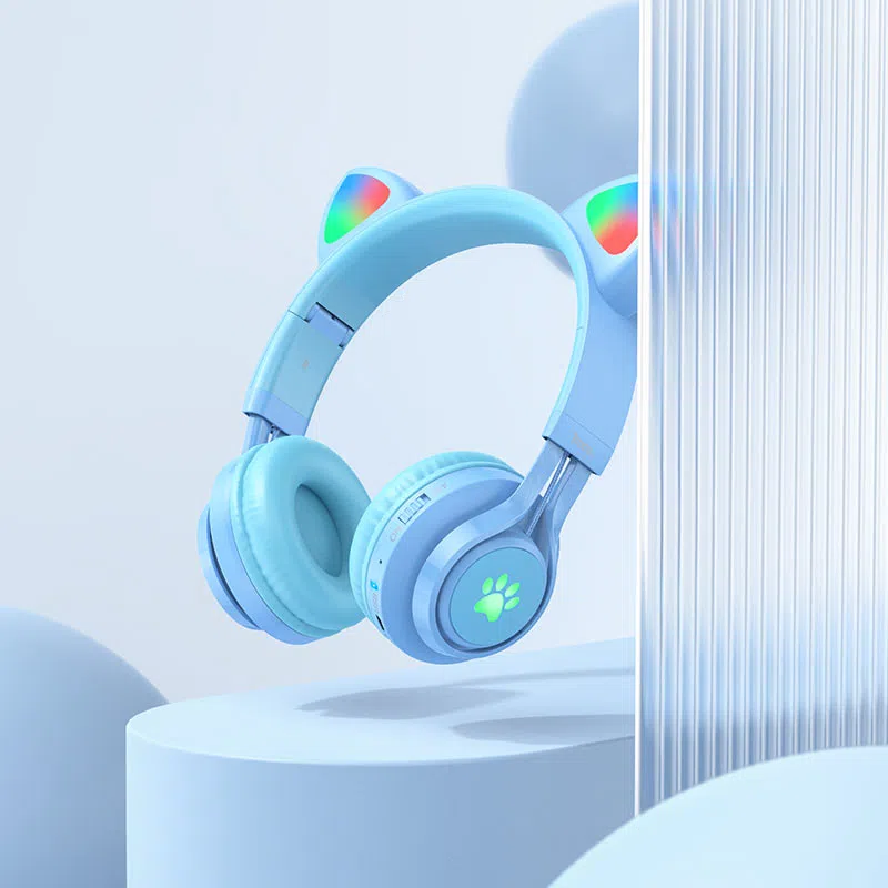HOCO W39 Cat ear kids BT headphones Blue 2