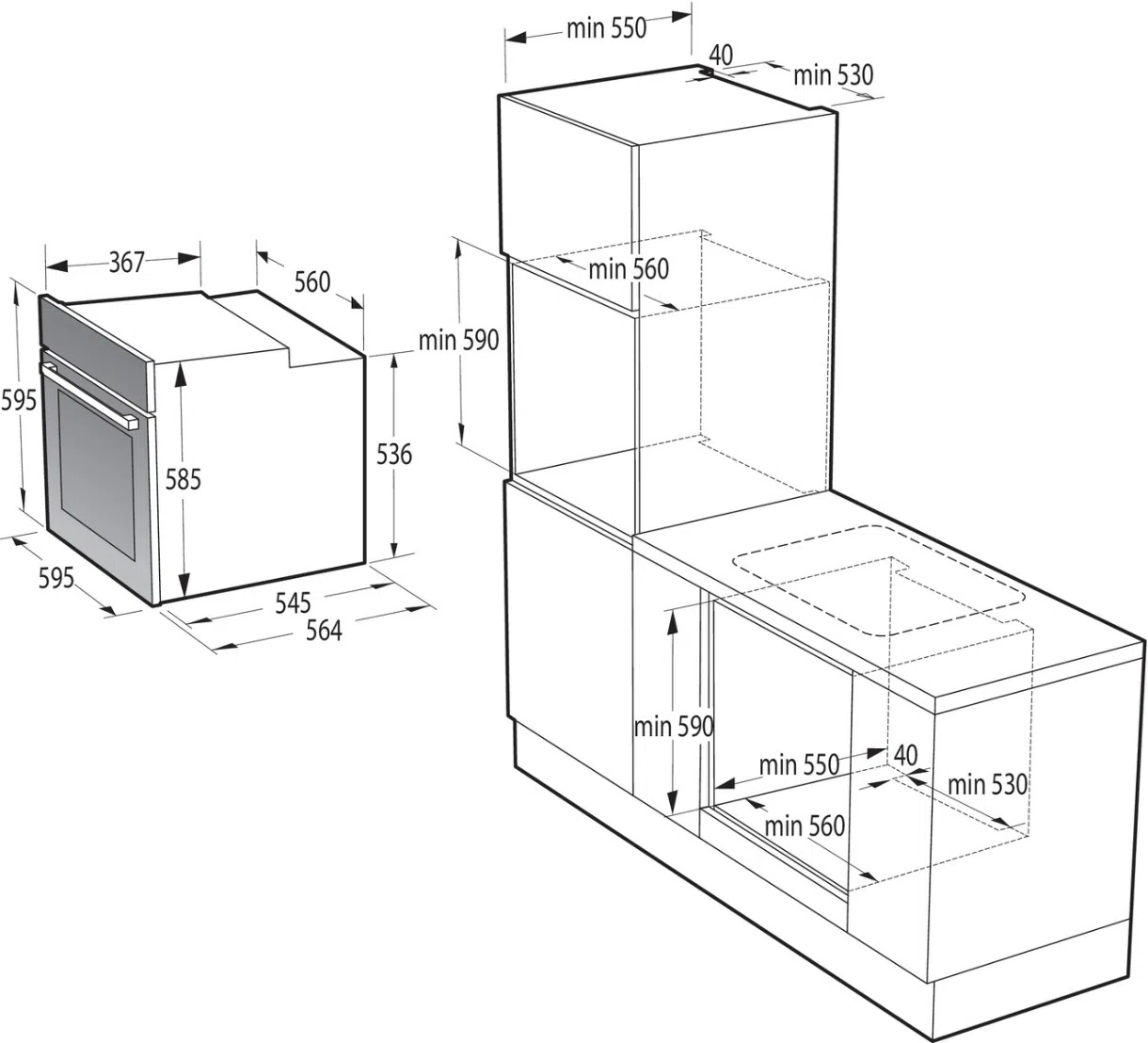Электрический духовой шкаф Gorenje GBF22ILPMF, Черный 4
