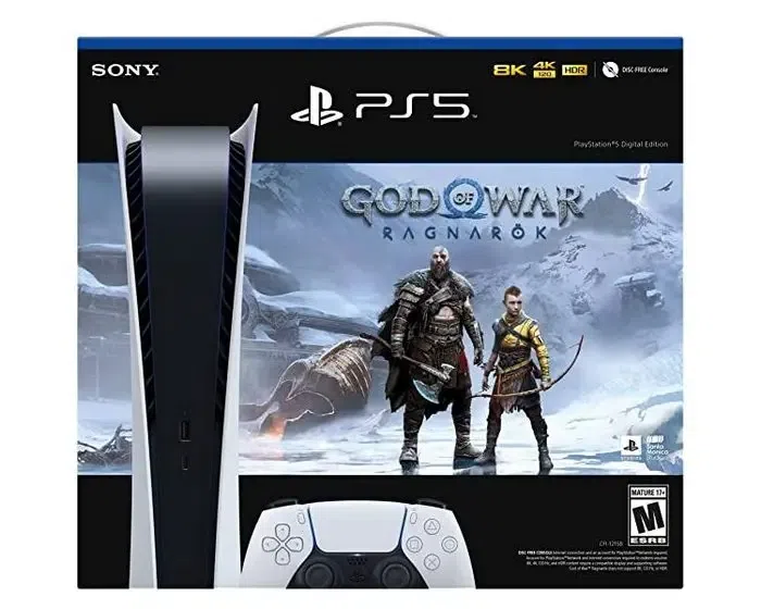 Игровая консоль SONY PlayStation 5 Digital Edition, Белый, "God of War Ragnarök" 2
