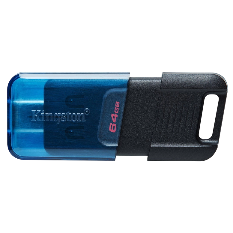 Флеш-накопитель Kingston DataTraveler 80M, 64ГБ, Black/ Blue