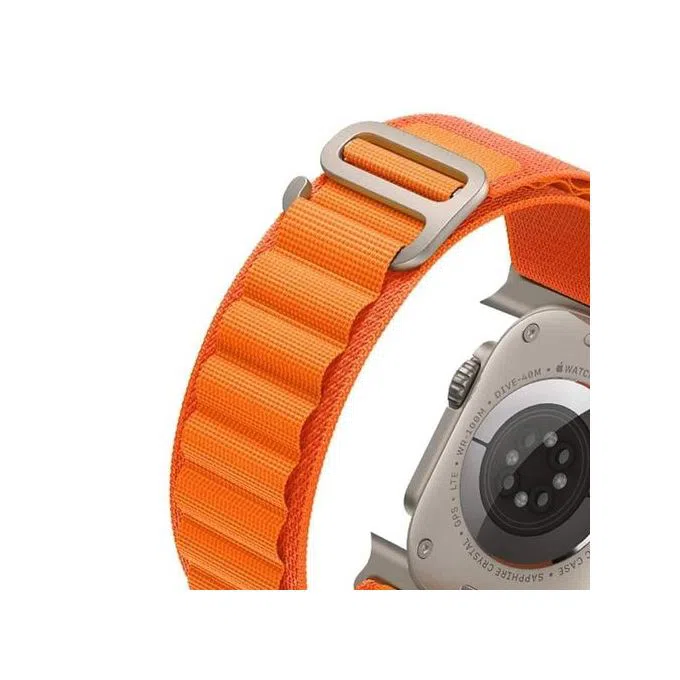 Strap for Apple Watch series all Nylon Orange size 44/45/49 4