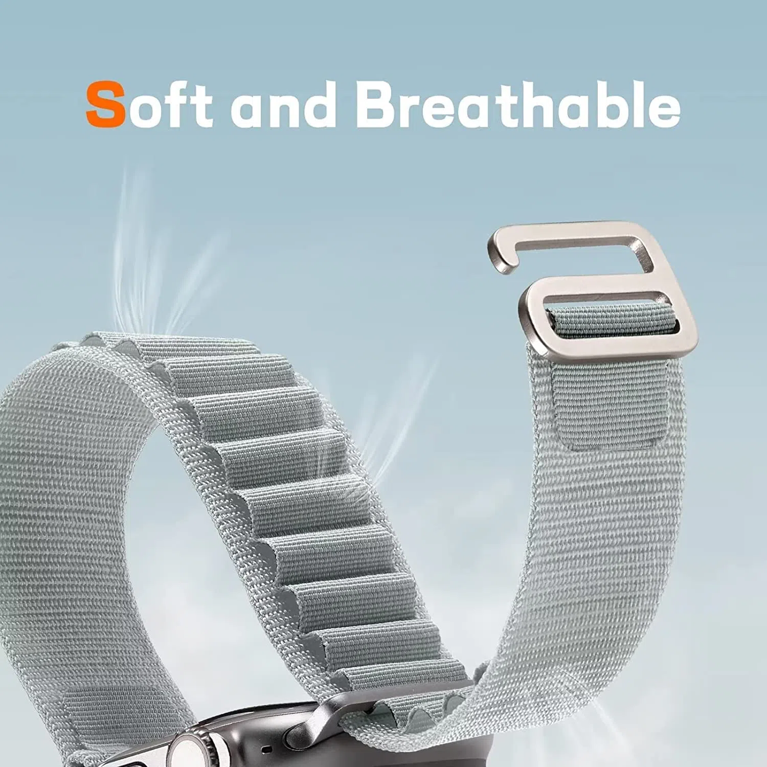 Strap for Apple Watch All series Nylon Gray 3