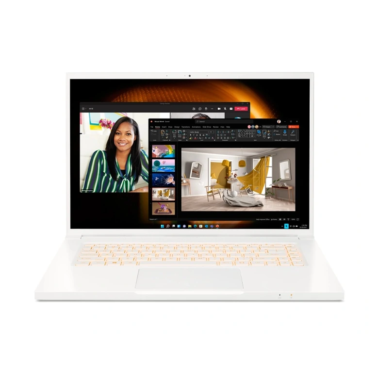 Ноутбук 16" ACER ConceptD 3 Pro The (NX.C6VEU.005) / WUXGA / Core i7 / 16GB / 1TB SSD / NVIDIA Quadro T1200 / Win11Pro / White