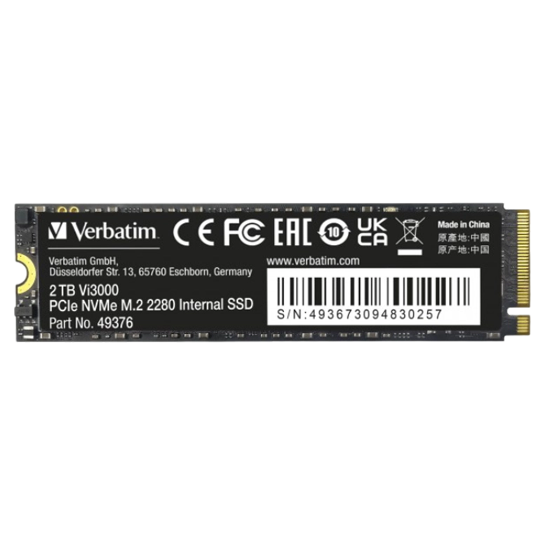 Накопитель SSD Verbatim Vi3000, 2 ТБ, Black