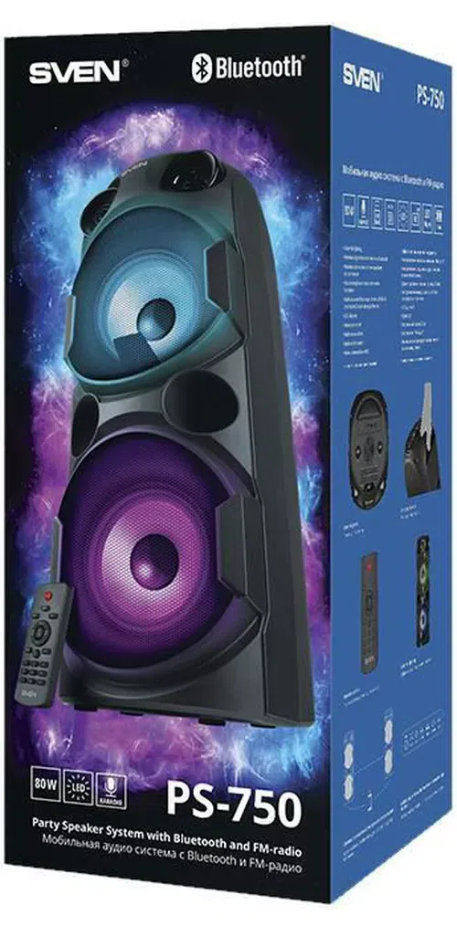 Портативная колонка Sven PS-750 Black 14