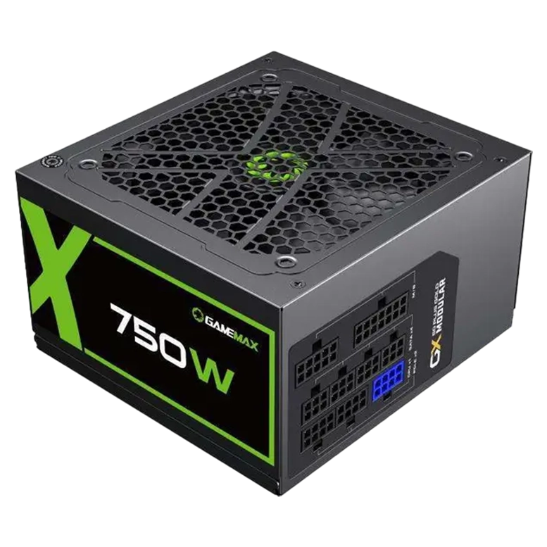 Блок питания для компьютеров Gamemax GX-750 Modular, 750 Вт, Черный