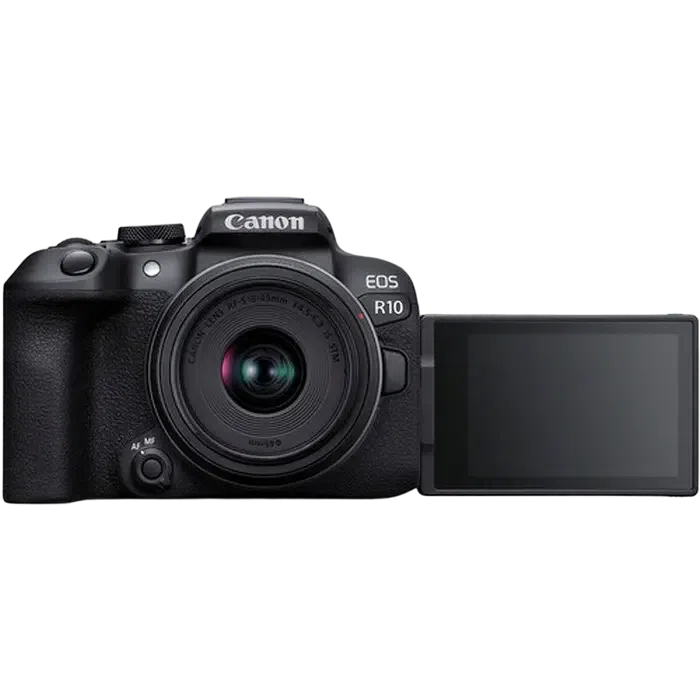 Беззеркальный фотоаппарат Canon EOS R10 & RF-S 18-45mm f/4.5-6.3 IS STM KIT, Чёрный 6