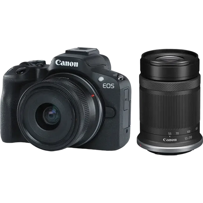 Беззеркальный фотоаппарат Canon EOS R50 Blac & RF-S 18-45mm & RF-S 55-210mm KIT, Чёрный 10