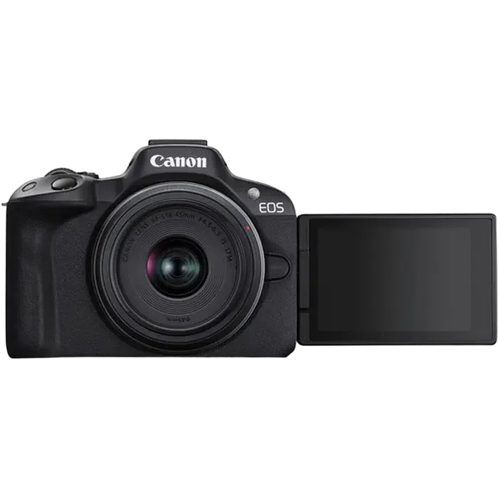 Беззеркальный фотоаппарат Canon EOS R50 Blac & RF-S 18-45mm & RF-S 55-210mm KIT, Чёрный 2