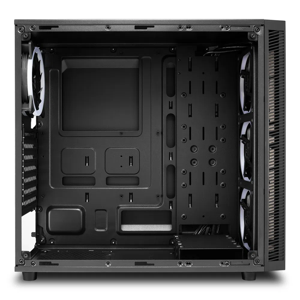 Carcasa Sharkoon TG4M RGB / w/oPSU / Side panel / 4x120mm A-RGB LED / ATX / Black 5