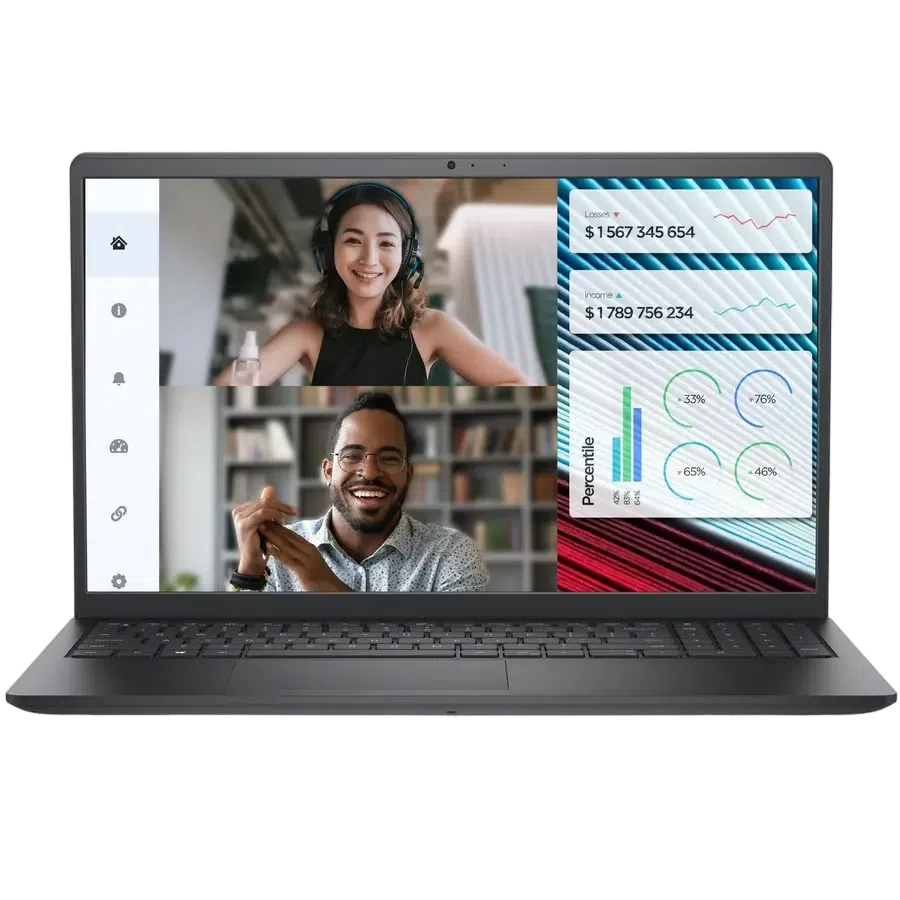 Ноутбук для бизнеса 15,6" DELL Vostro 3520, Carbon Black, Intel Core i5-1235U, 16Гб/512Гб, Linux Ubuntu