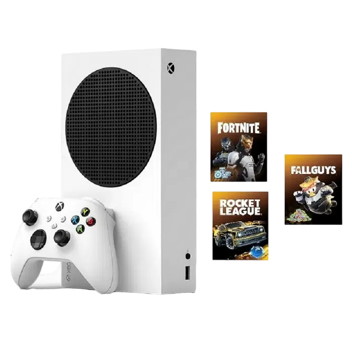 Игровая консоль Microsoft Xbox Series S, Белый, Fortnite, Fall Guys, Rocket League Bundle