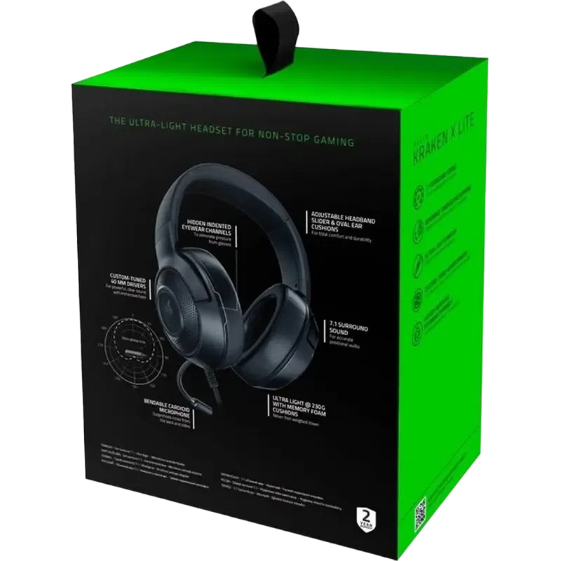Наушники Razer Kraken X Lite, Проводные, Черный 11