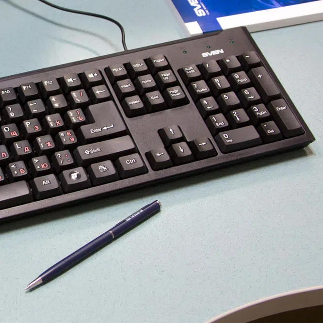Клавиатура Sven Standard 303, Проводная, Черный 4