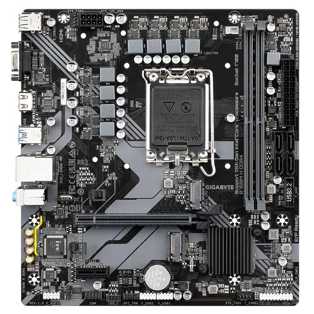 Placă de bază GIGABYTE B760M H DDR4, Black 2
