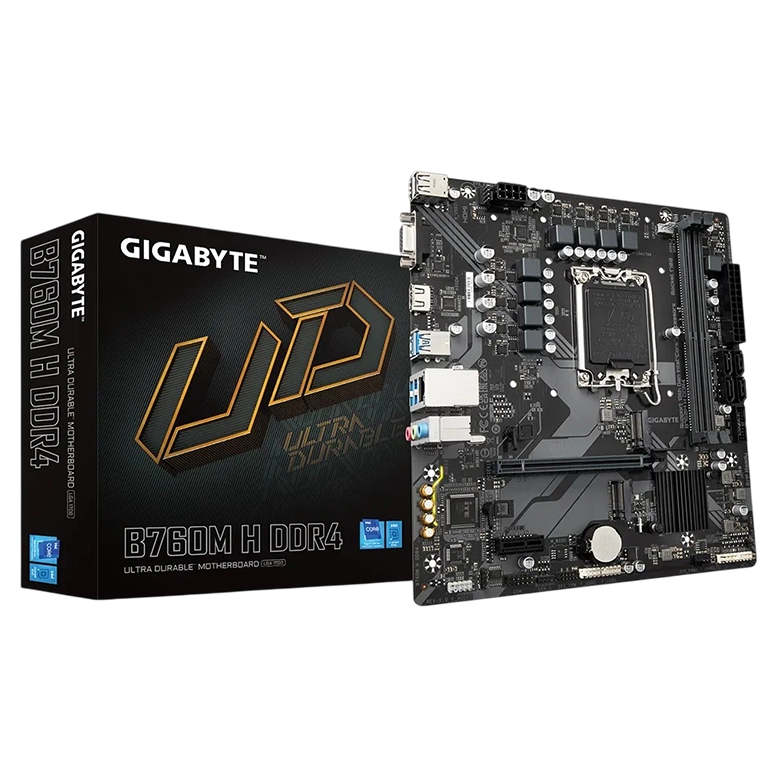 Placă de bază GIGABYTE B760M H DDR4, Black