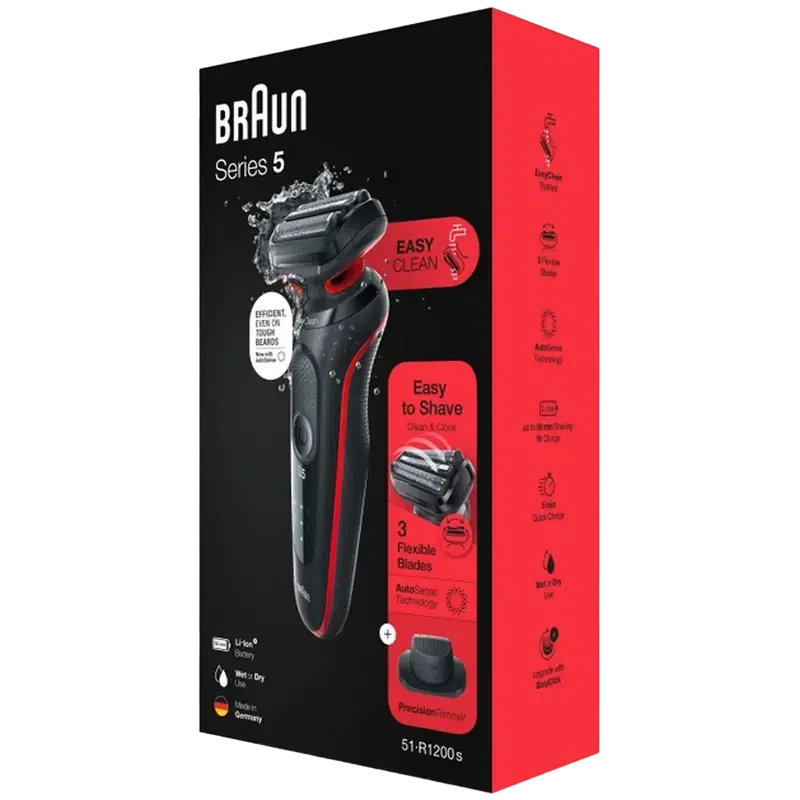 Электробритва мужская Braun Series 5 51-R1200s, Black 4