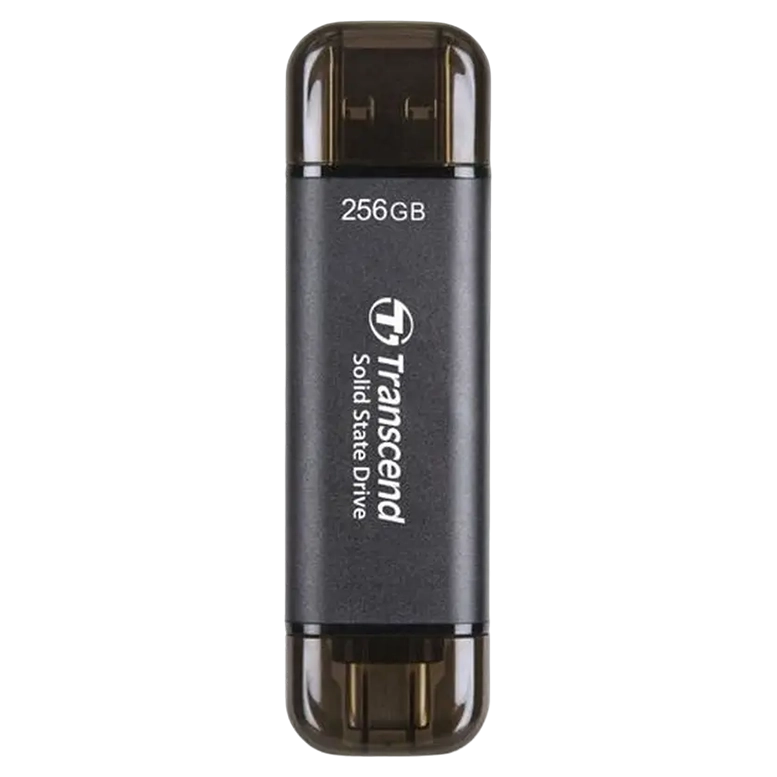 Внешний портативный SSD накопитель Transcend ESD310C, 256Гб, Чёрный