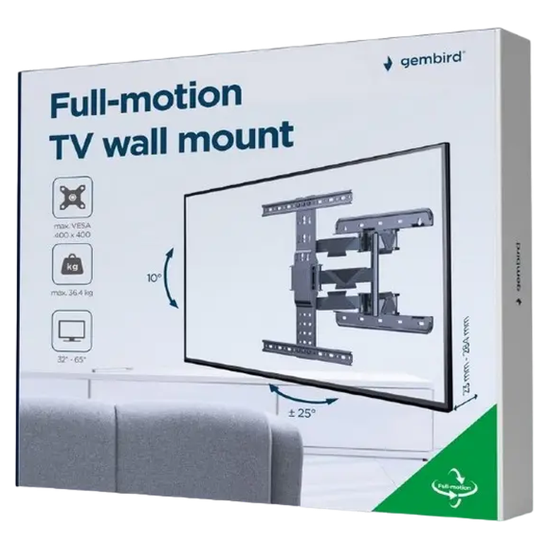 Suport pentru televizor Gembird WM-65ST-01, Negru