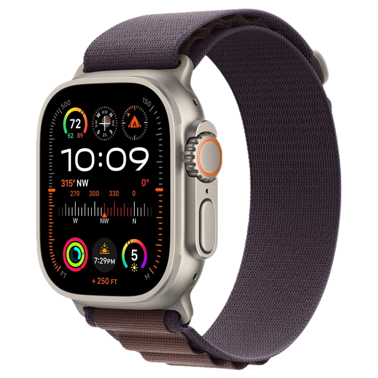 Apple Watch Ultra 2 GPS 49mm Titanium Beige Alpine Loop Indigo 3
