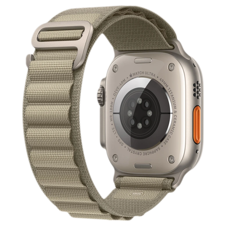 Apple Watch Ultra 2 GPS 49mm Titanium Beige Alpine loop Olive 3