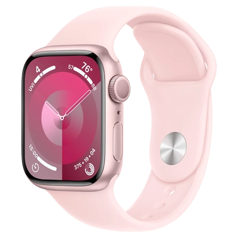 Apple Watch 9 GPS 41mm Aluminiu Pink Silicon Pink 4