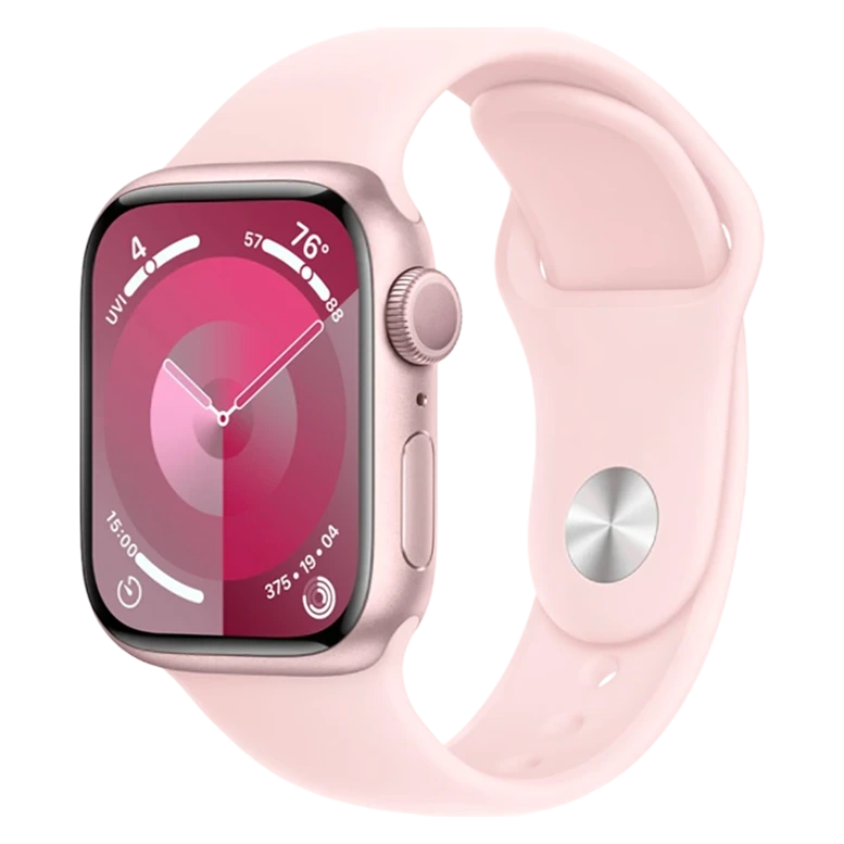Apple Watch 9 GPS 45mm Aluminiu Pink Silicon Pink 2