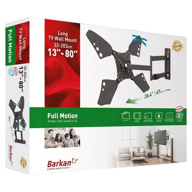 Кронштейн для телевизора BARKAN 3400L.B, Черный